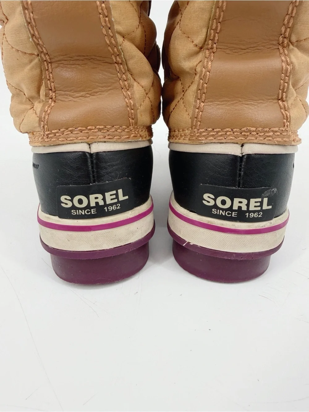 Sorel Tofino II Quilted Faux Fur Boots Camel Pink Size 6.5